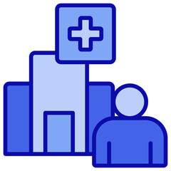 Obraz premium Referral Blue Color Icon