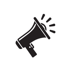Megaphone silhouette vector illustration