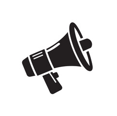 Megaphone silhouette vector illustration