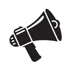 Megaphone silhouette vector illustration