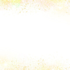 Gold splatter border illustration. Light effect for background.