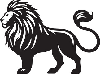Lion silhouette vector art, Lion Illustration for Wildlife and Nature Concepts