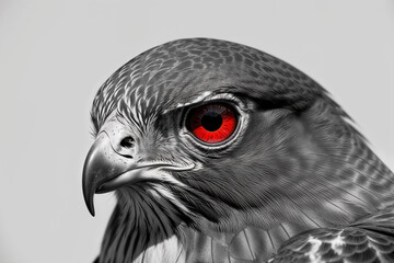 close up of a falcon