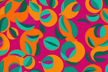 Vibrant Citrus Gradient Background in Bold Teal Orange and Magenta Hues