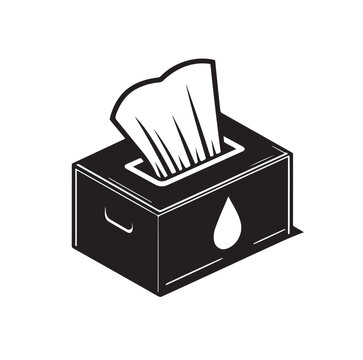 recommend clip art: Tissue box silhouette vector illustration