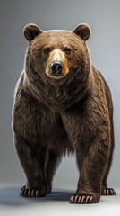 Fototapeta premium Brown bear, alaska. wildlife. Ultra realistic. Photorealistic hypermaximalist hyper realistic fine detail