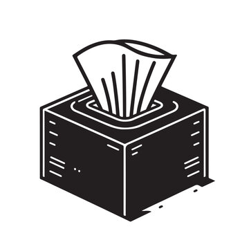 recommend clip art: Tissue box silhouette vector illustration