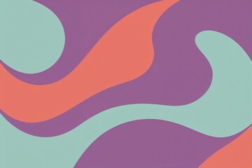 Obraz premium Vibrant Coral Violet Seafoam Gradient Design Featuring Soft Color Waves