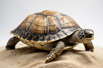 Obraz premium Turtle on Light Golden Beach Sand