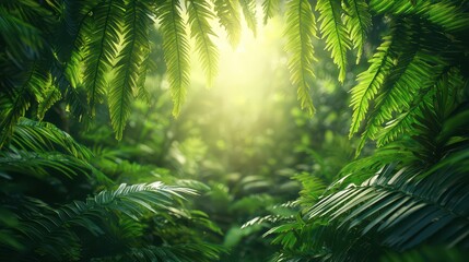 Lush rainforest canopy exploration tropical region nature photography sunlit environment close-up view hyperdetailed concept