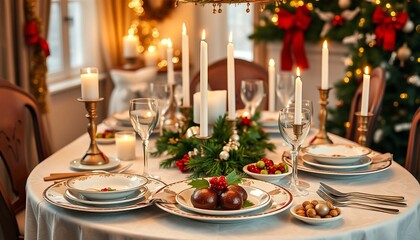 Christmas Dinner Table Setting