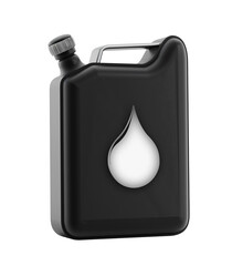 Gas can with oil icon on transparent background