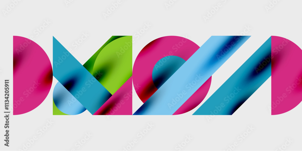 Poster Vibrant abstract background circles with smooth gradients, creating a dynamic and modern design. Ideal for creative, tech, or contemporary-themed projects