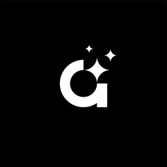 Letter A star or A shining or A cleaning logo concept vector icon