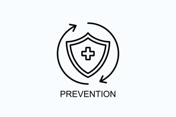 Obraz premium Prevention Vector, Icon Or Logo Sign Symbol Illustration 