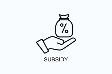 Subsidy Vector, Icon Or Logo Sign Symbol Illustration 