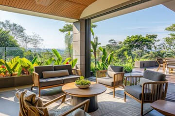 Modern Patio with Panoramic Views