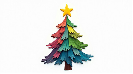 christmas tree made of stars