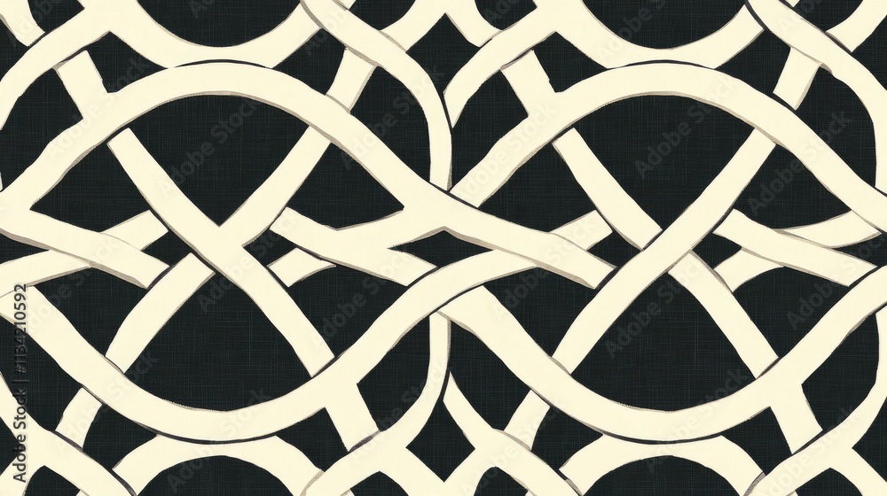 Aufkleber intricate white and black abstract patterns for modern designs