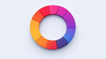 Obraz premium Color Wheel with Vibrant Hues on Light Background for Art and Design