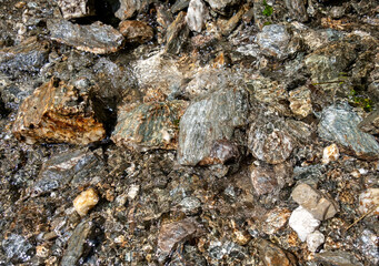 Background texture stones under water