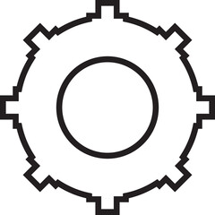 Gear Icon Line Illustration
