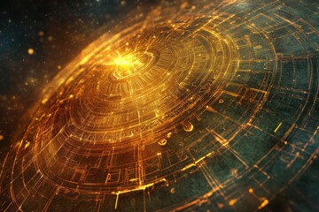 Celestial Gateway: A Golden Portal to the Heavens