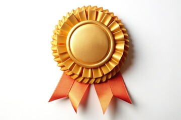 Gold rosette award celebrates business achievement, a winning flat-style medal graphic signifying success.
