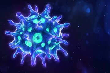 Monkeypox Virus Particle Illustration in Detail