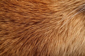 Fototapeta premium Close-up Texture of Warm Brown Fur from Animal with Natural Glossy Finish and Soft Quality