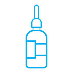 Eye Drops Icon for Vision Care & Medication – High-Quality Vector Graphic blue
