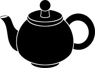 Tea pot icon vector design template
