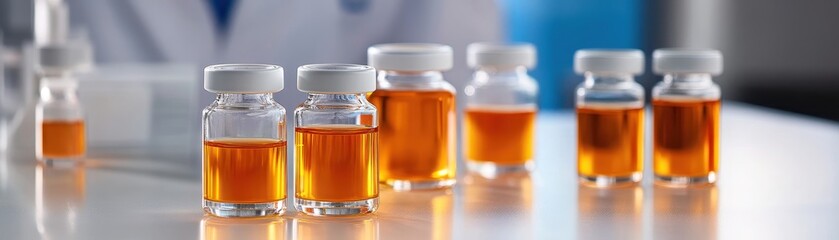 Pristine pharmaceutical lab showcasing sterile equipment and a clean, organized workspace for advanced research.