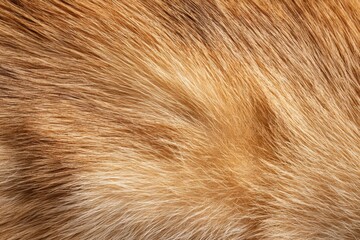 Close-Up View of Soft, Textured Fur with Golden and Brown Strands in Natural Lighting
