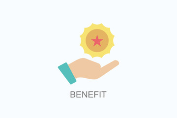 Benefit Vector, Icon Or Logo Sign Symbol Illustration 