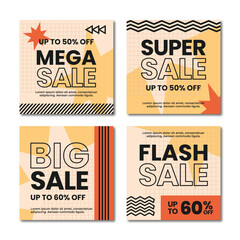 modern square sale banner template