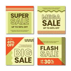 modern square sale banner template