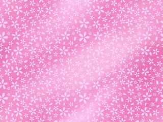 桜のシームレスパターン（和紙）　B-4'