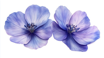 Delicate watercolor illustration of lavender flowers isolated on white background