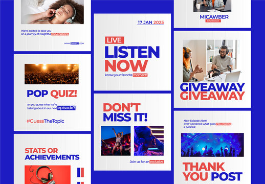 Podcast Social Media Post Template