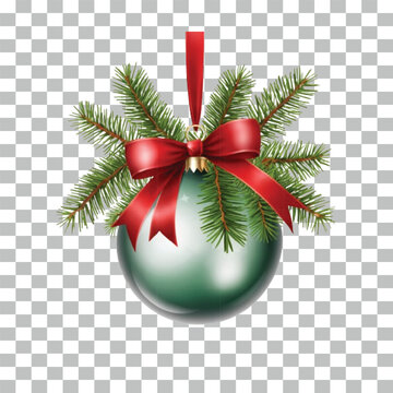 Christmas ball with ribbon