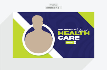 Medical YouTube Video Thumbnail Template Design
