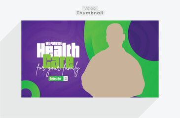 Medical YouTube Video Thumbnail Template Design
