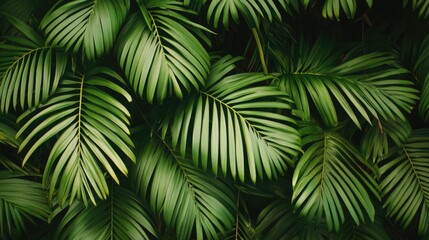 Tropical palm leaves background