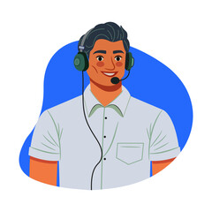 A flat illustration of a representative character 

