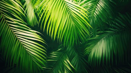 Tropical palm leaves background