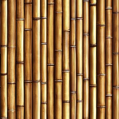Bamboo Wall Trees Forest Seamless Pattern Texture