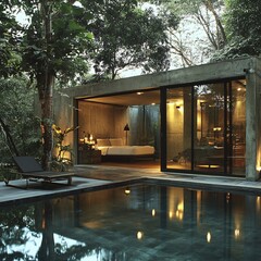 Fototapeta premium luxury hotel pool