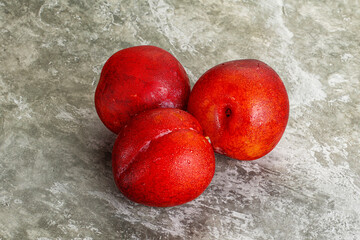 Ripe sweet juicy red plum