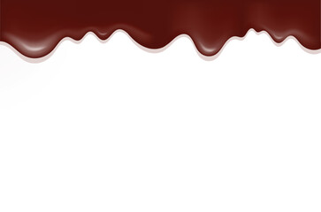 Sweet and Melting Dripping Chocolate Texture Background